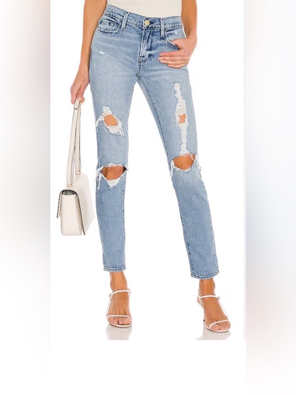 FRAME Jeans Le Garcon in Beldon Rips